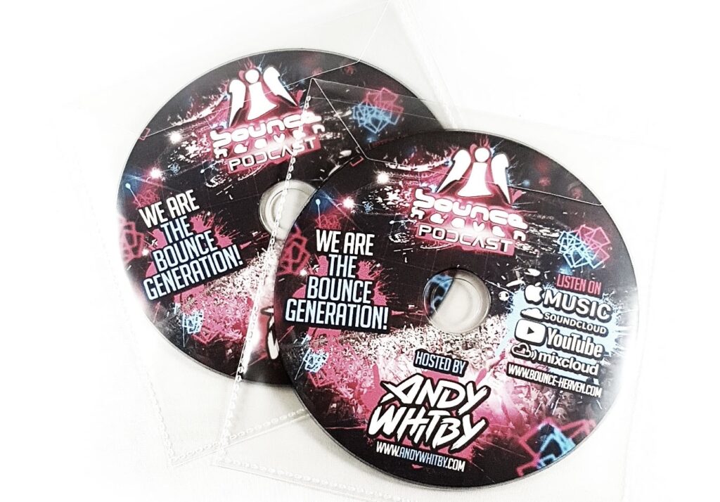 CD discs with print in packaging
